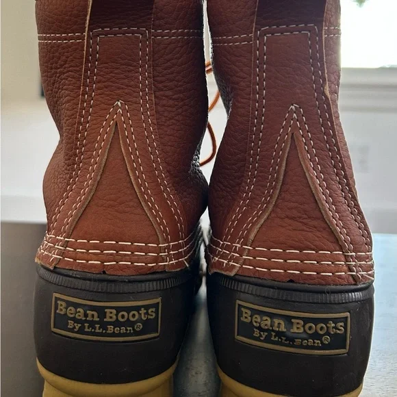 Classic LL Bean Brown Leather & Brown Rubber Duck Boots - Women’s 11 - Picture 4 of 6